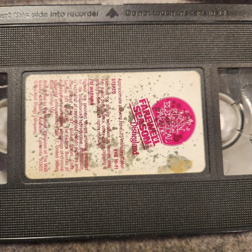 Vintage Disneyland Main Street Electrical Parade Farewell Season 1996 VHS Video‎